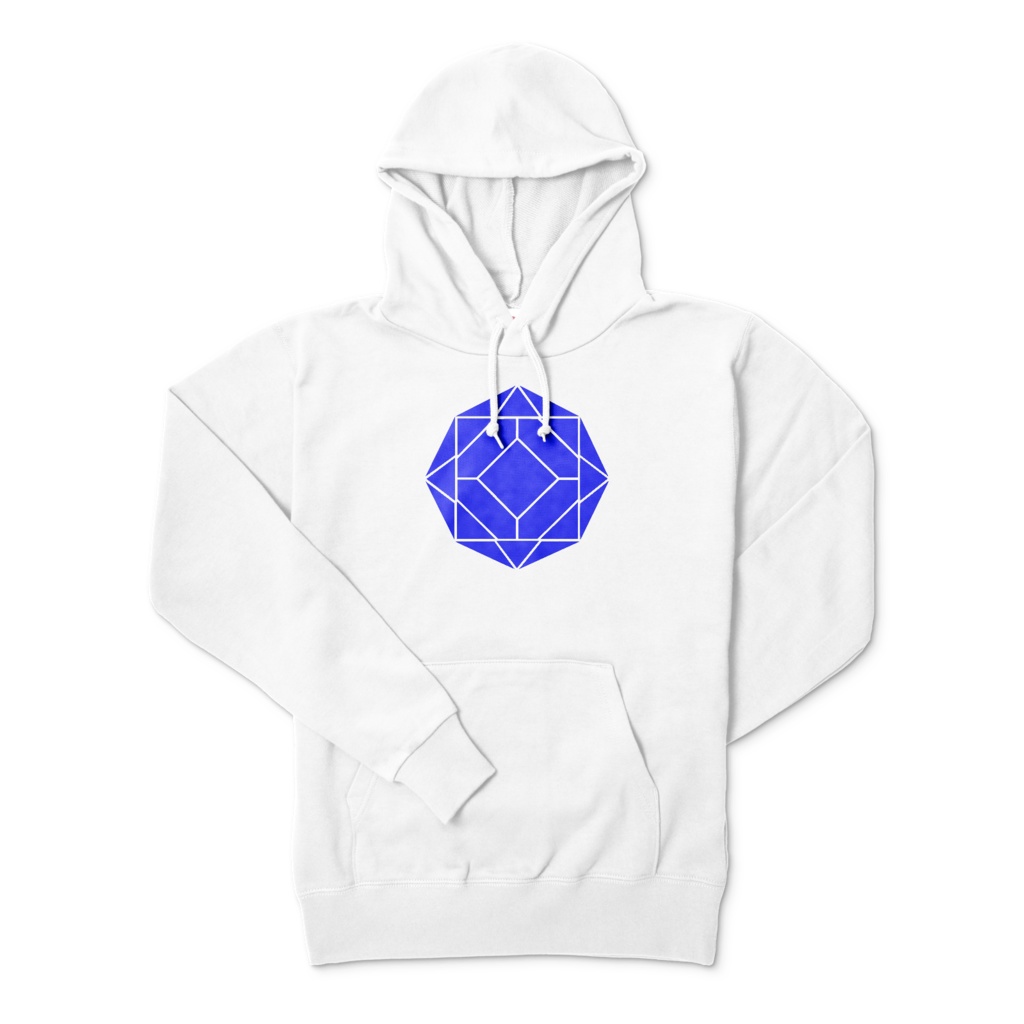 【パーカー】0-ENK ロゴ (文字なし) 正面 (ホワイト)