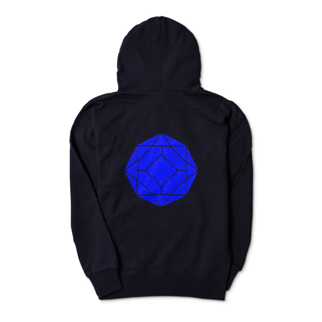 【パーカー】0-ENK ロゴ (文字なし) 両面 (ネイビー)