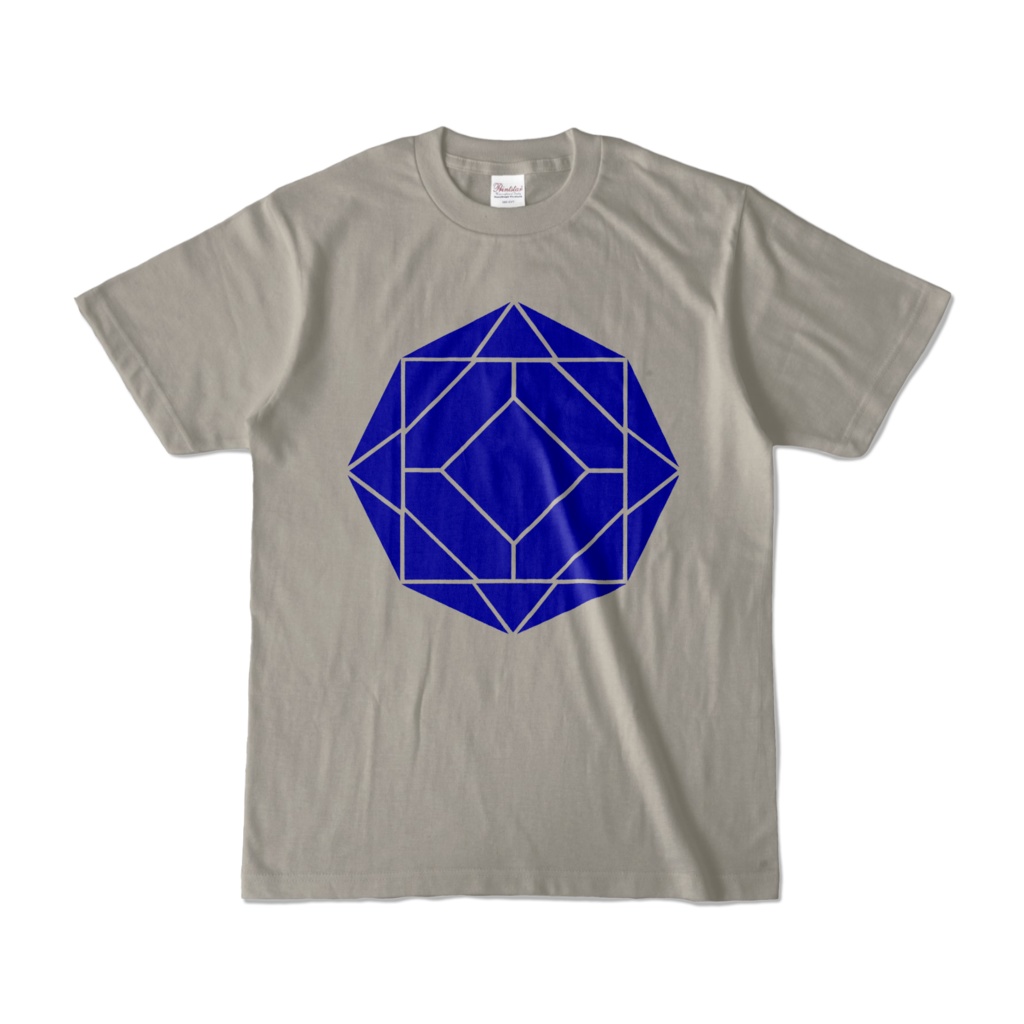 【カラーTシャツ】0-ENK ロゴ (文字なし) 正面 シルバーグレー (淡色)