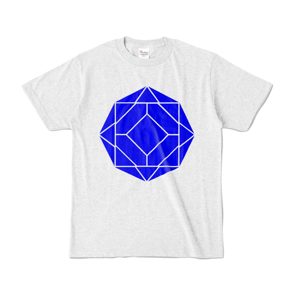 【カラーTシャツ】0-ENK ロゴ (文字なし) 正面 アッシュ (淡色)