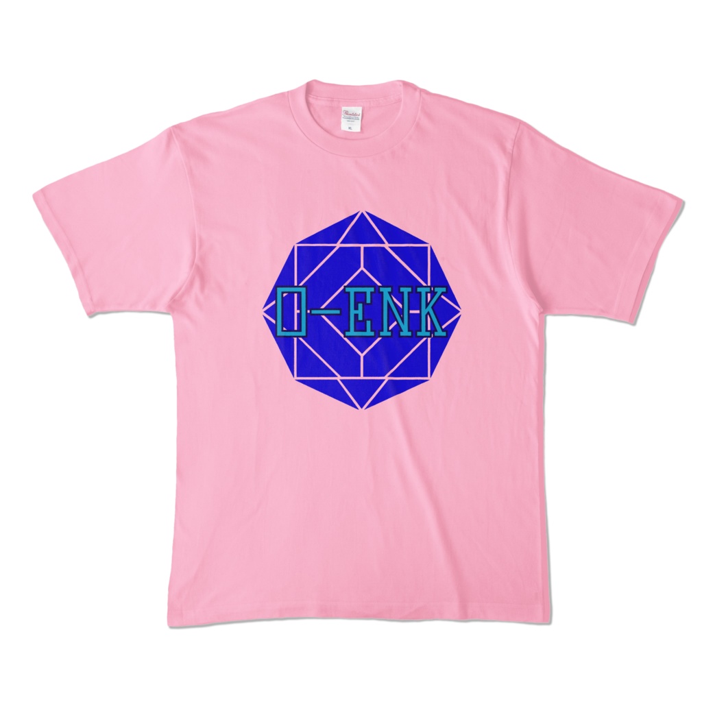 【カラーTシャツ】0-ENK ロゴ 正面 ピーチ (淡色)