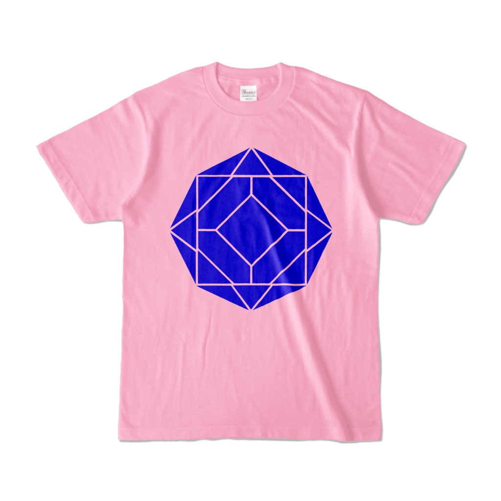 【カラーTシャツ】0-ENK ロゴ (文字なし) 正面 ピーチ (淡色)