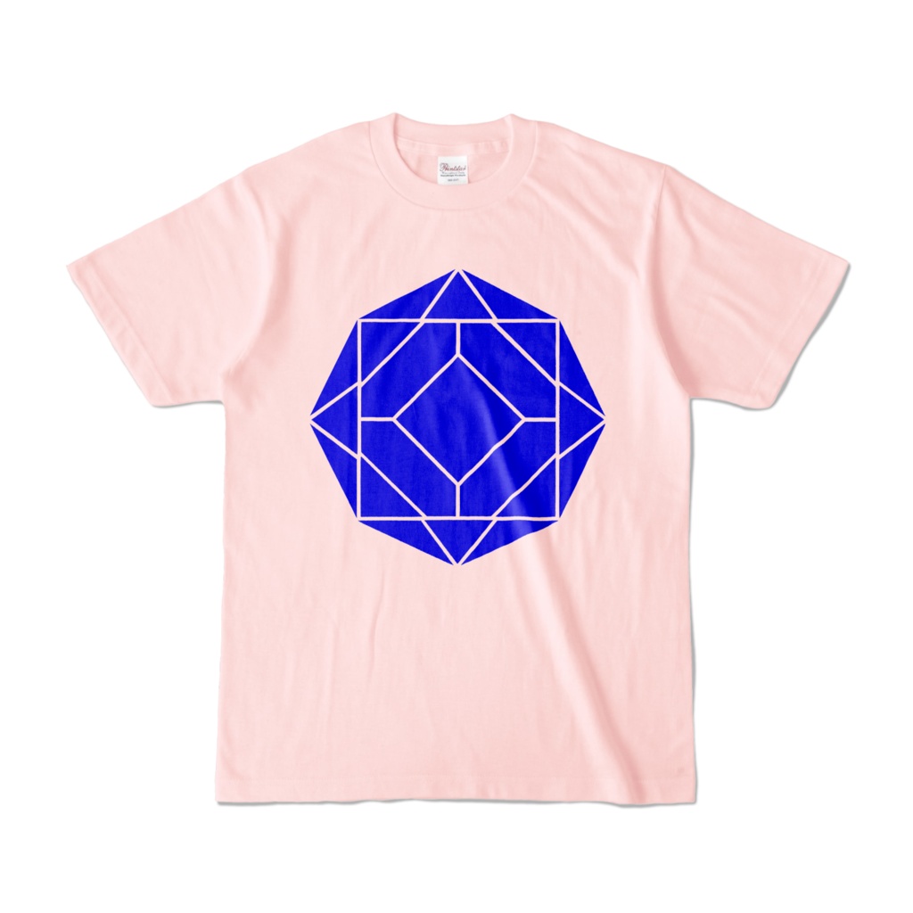 【カラーTシャツ】0-ENK ロゴ （文字なし） 正面 ライトピンク （淡色）