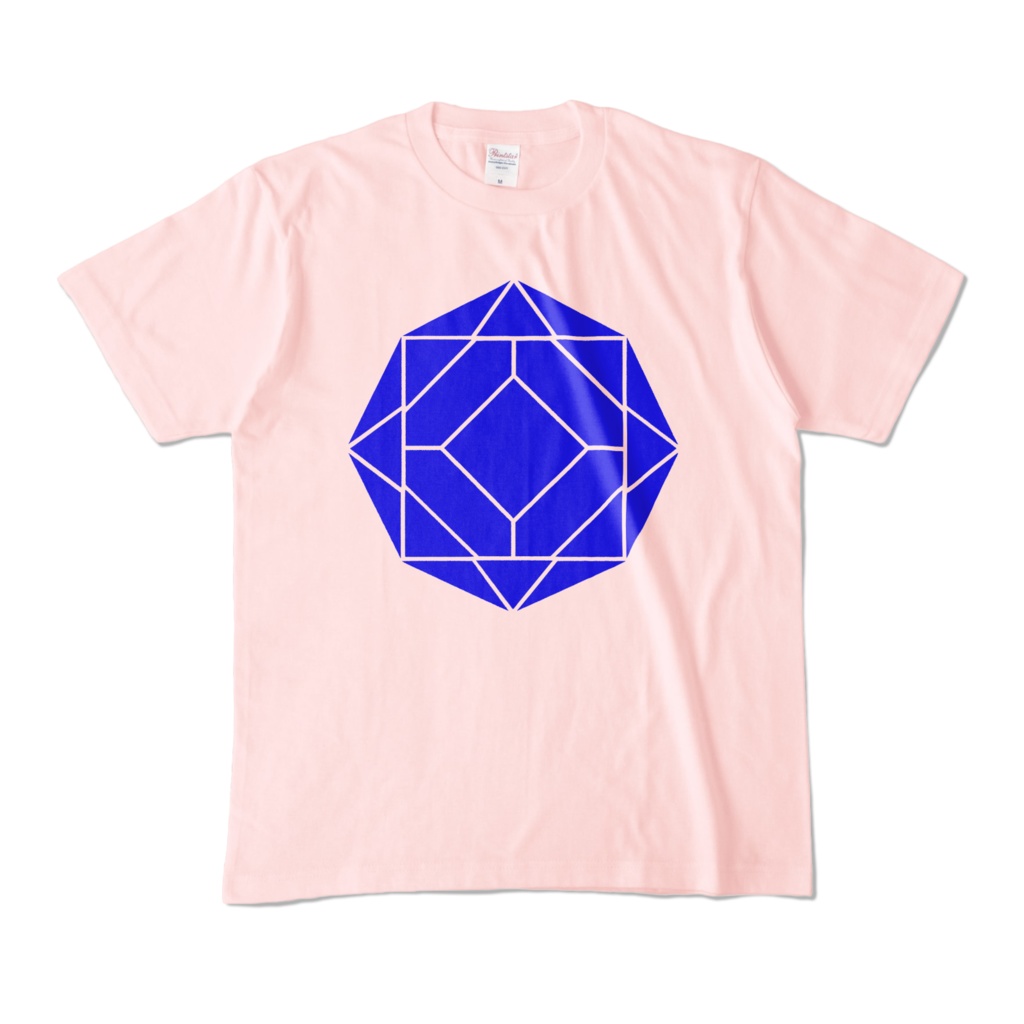 【カラーTシャツ】0-ENK ロゴ (文字なし) 正面 ライトピンク (淡色)