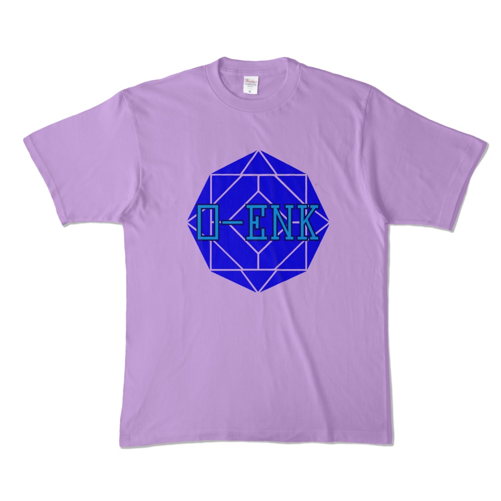【カラーTシャツ】0-ENK ロゴ 正面 ライトパープル (淡色)