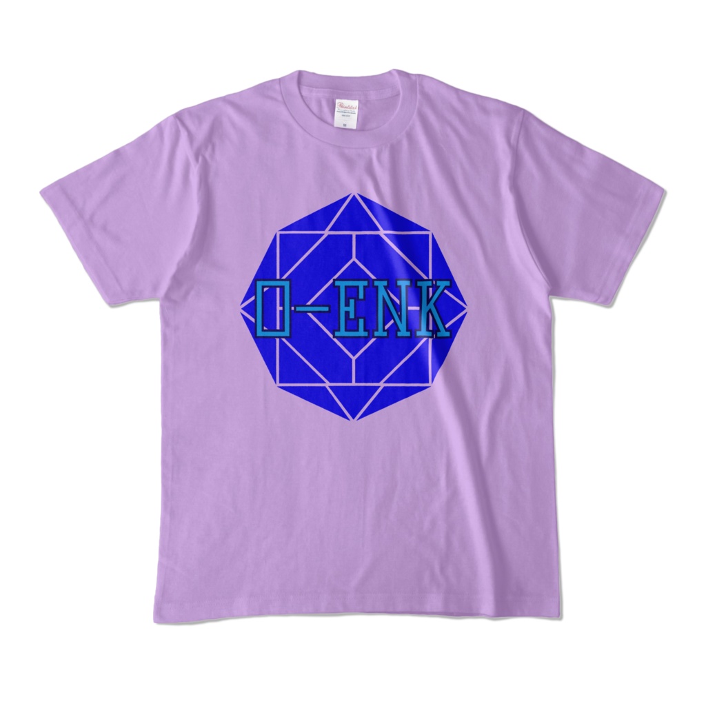 【カラーTシャツ】0-ENK ロゴ 正面 ライトパープル (淡色)