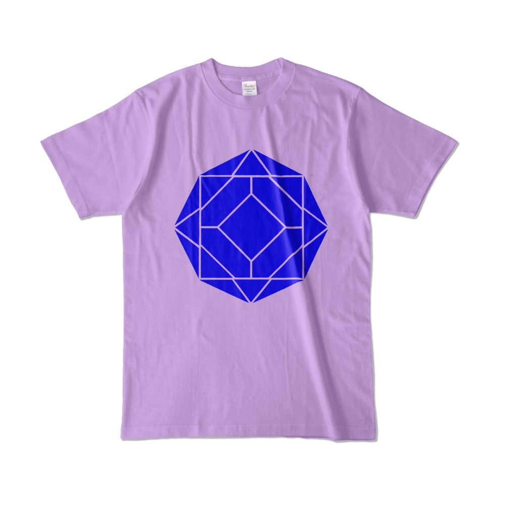 【カラーTシャツ】0-ENK ロゴ (文字なし) 正面 ライトパープル (淡色)