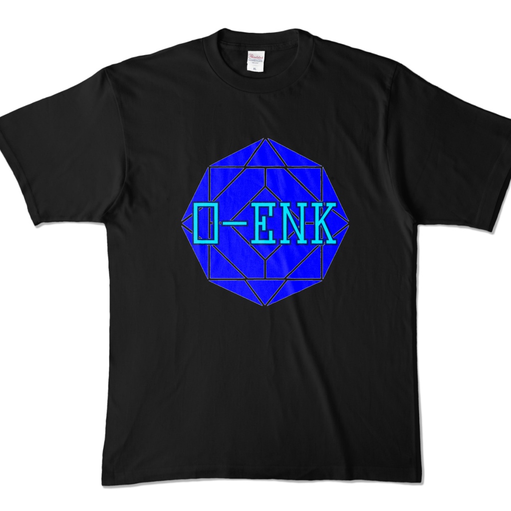 【カラーTシャツ】0-ENK ロゴ 正面 ブラック (濃色)