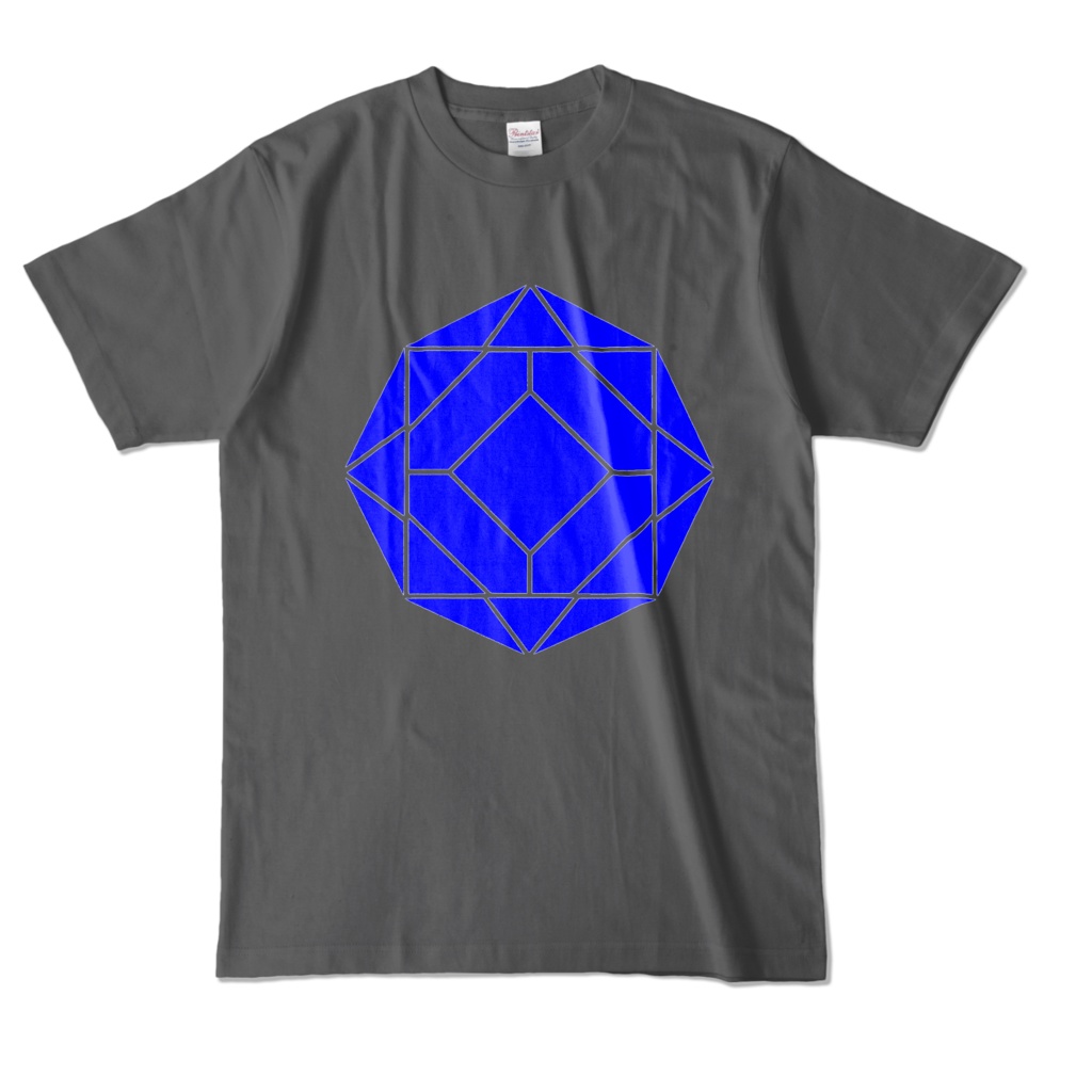 【カラーTシャツ】0-ENK ロゴ (文字なし) 正面 チャコール (濃色)