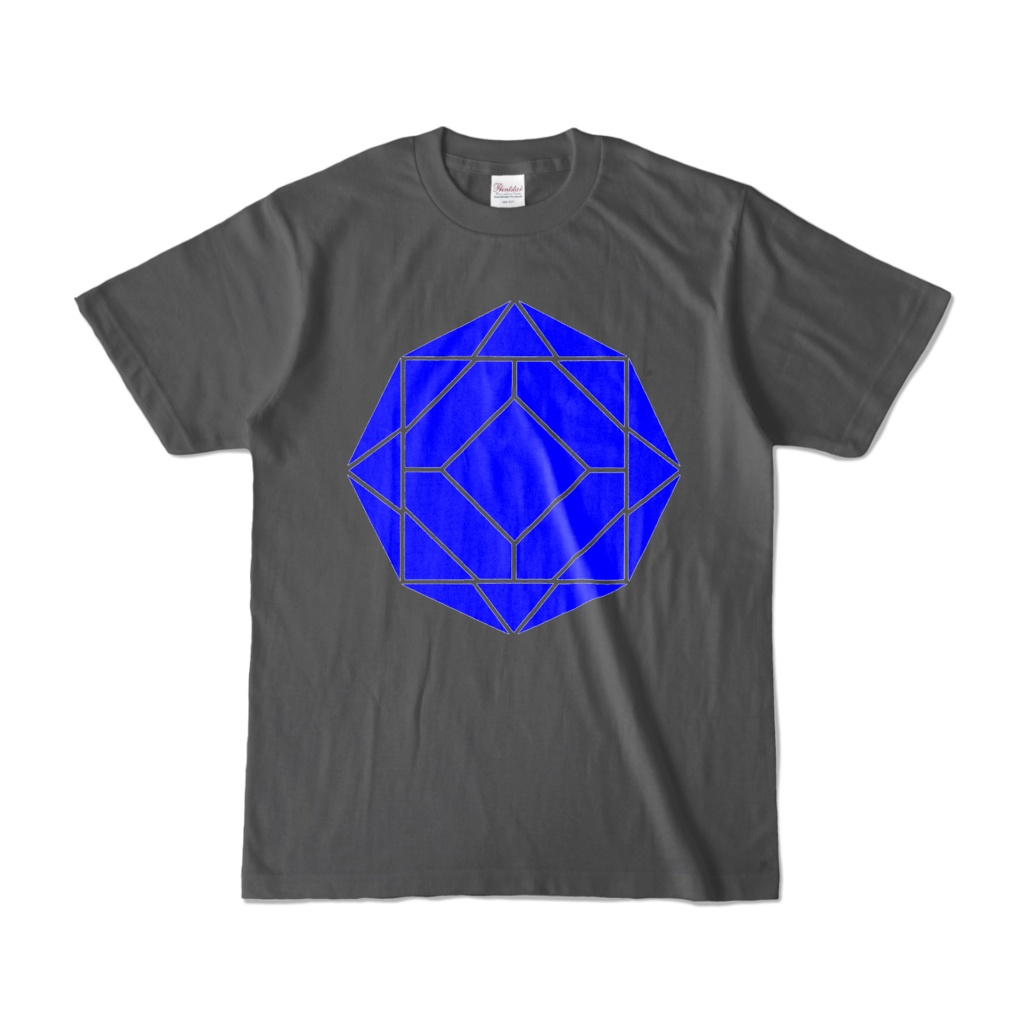 【カラーTシャツ】0-ENK ロゴ （文字なし） 正面 チャコール （濃色）