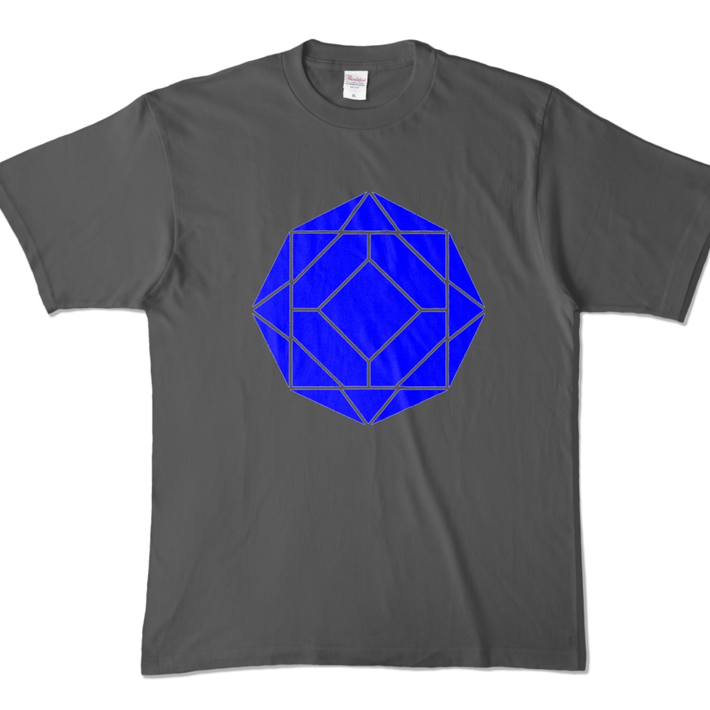 【カラーTシャツ】0-ENK ロゴ (文字なし) 正面 チャコール (濃色)