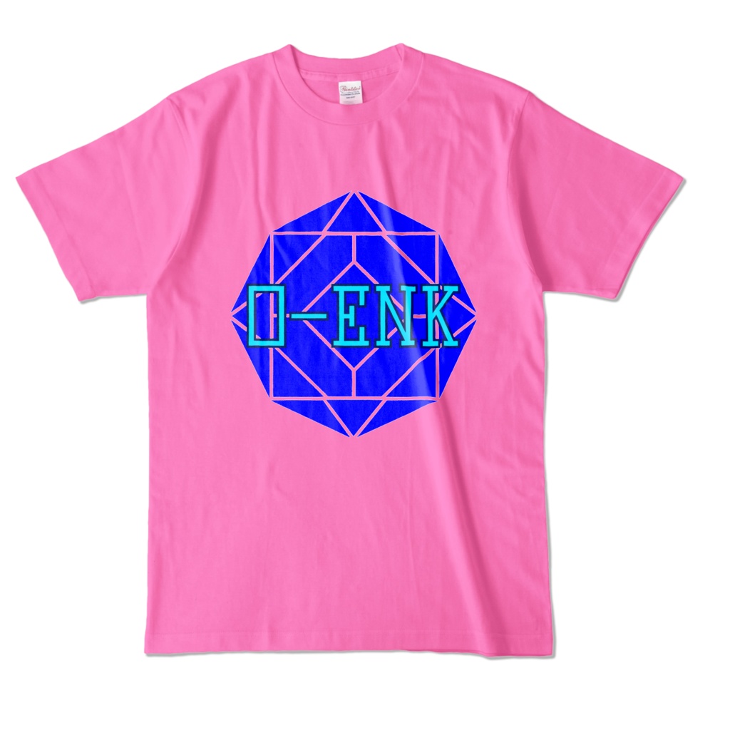 【カラーTシャツ】0-ENK ロゴ 正面 ピンク (濃色)