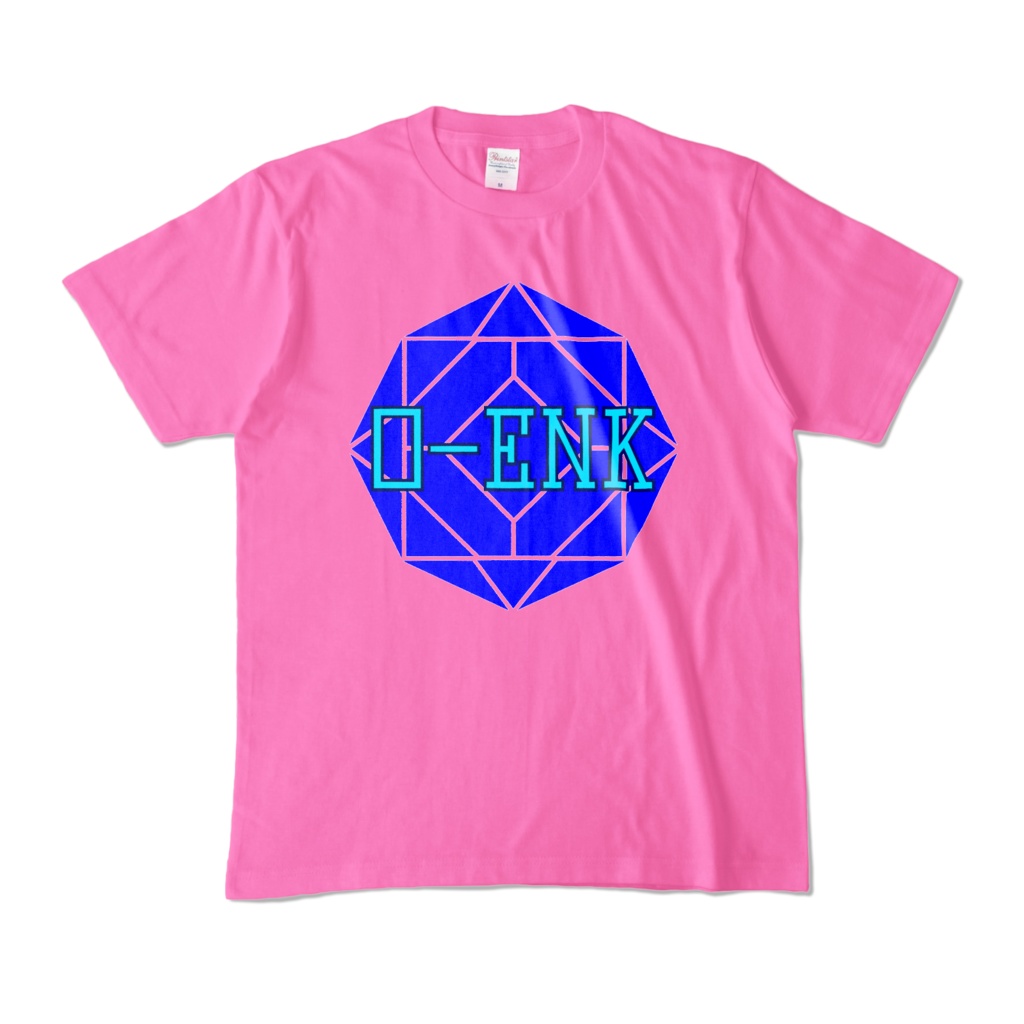 【カラーTシャツ】0-ENK ロゴ 正面 ピンク (濃色)