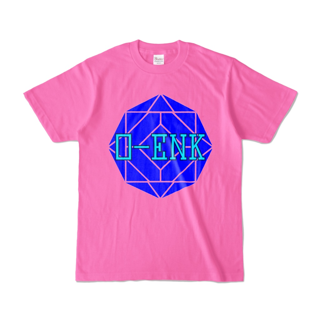 【カラーTシャツ】0-ENK ロゴ 正面 ピンク （濃色）