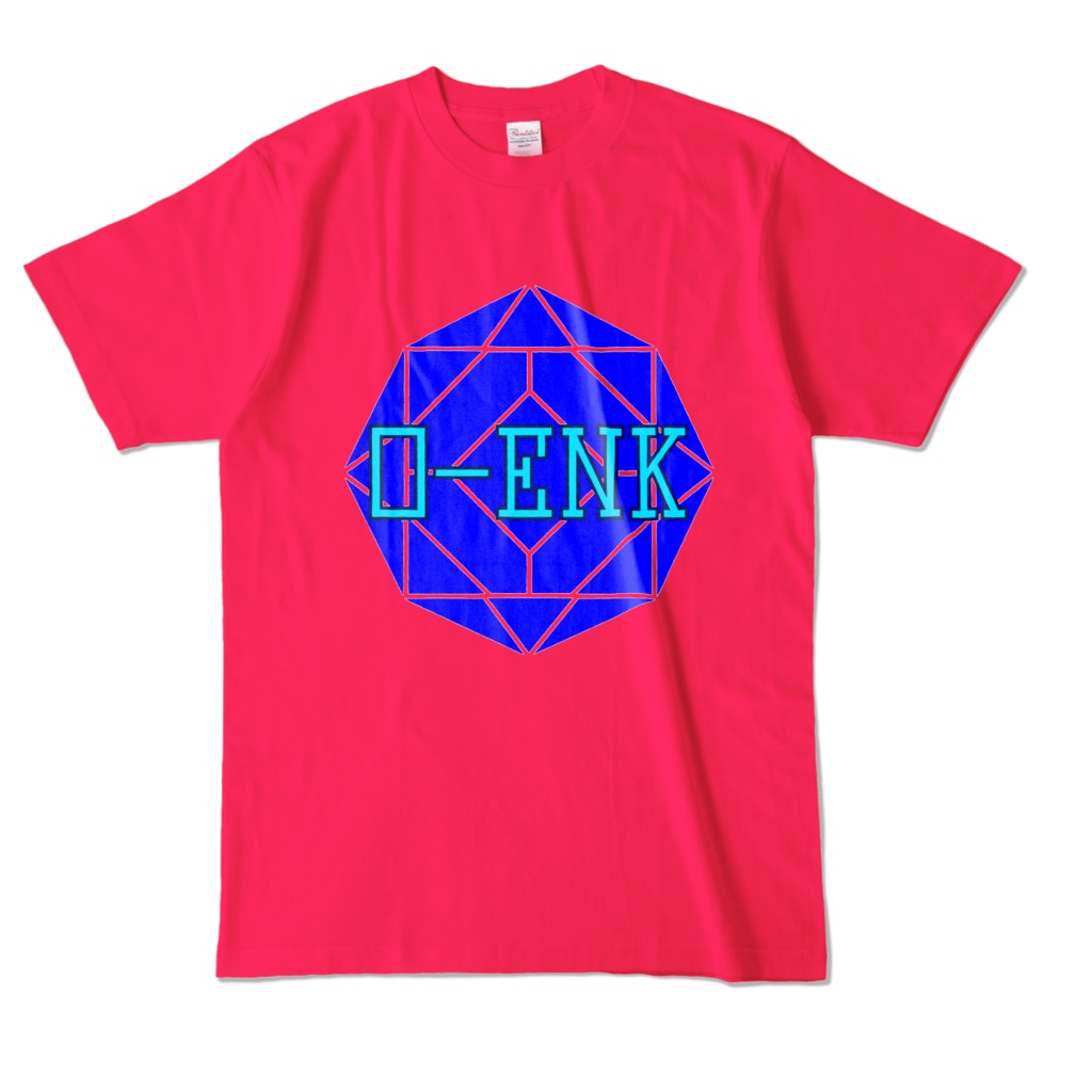 【カラーTシャツ】0-ENK ロゴ 正面 ホットピンク (濃色)
