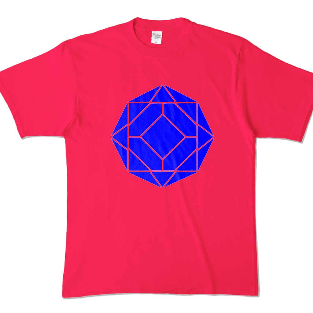 【カラーTシャツ】0-ENK ロゴ (文字なし) 正面 ホットピンク (濃色)