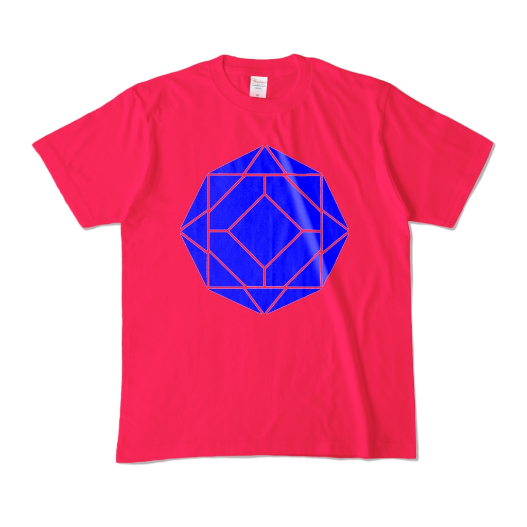 【カラーTシャツ】0-ENK ロゴ (文字なし) 正面 ホットピンク (濃色)