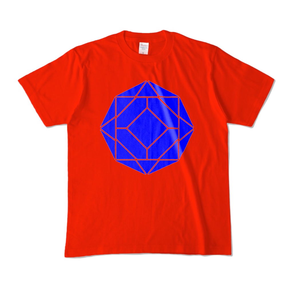 【カラーTシャツ】0-ENK ロゴ (文字なし) 正面 レッド (濃色)