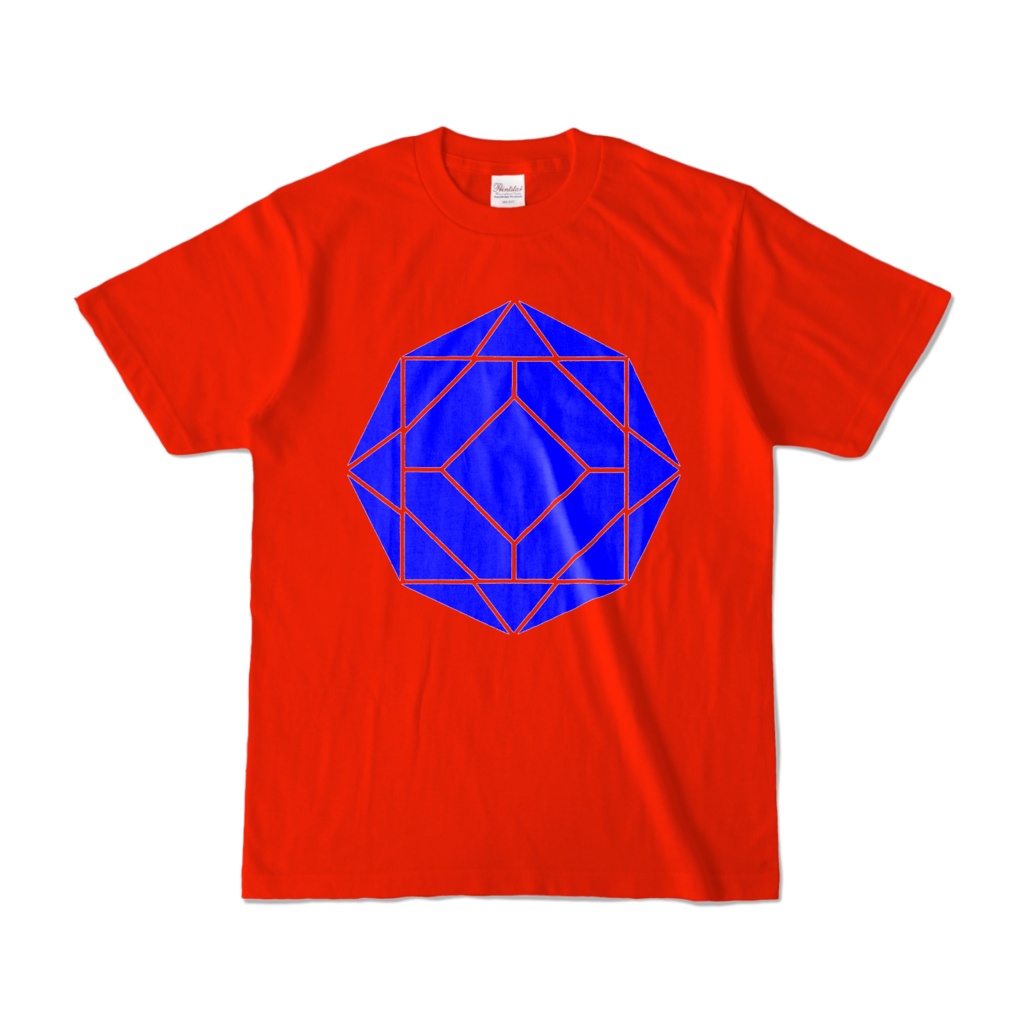 【カラーTシャツ】0-ENK ロゴ （文字なし） 正面 レッド （濃色）