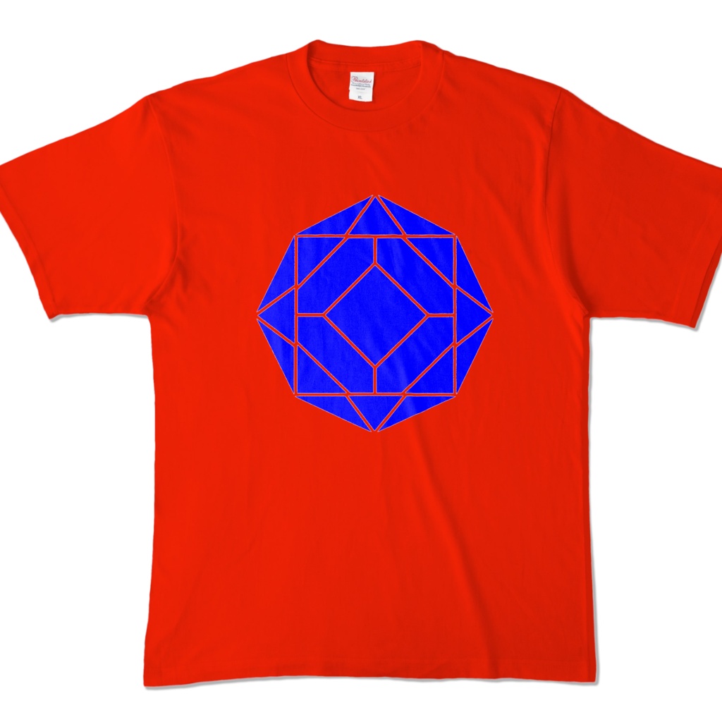 【カラーTシャツ】0-ENK ロゴ (文字なし) 正面 レッド (濃色)