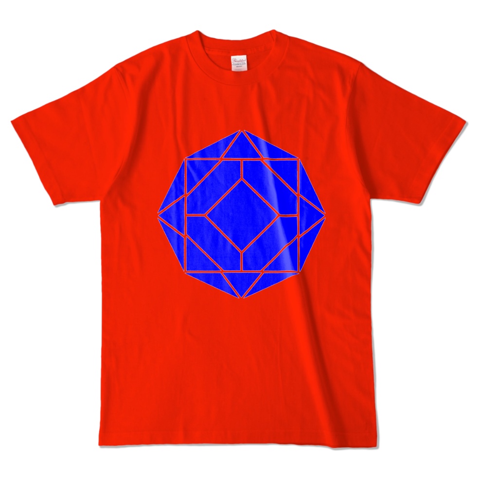 【カラーTシャツ】0-ENK ロゴ (文字なし) 正面 レッド (濃色)