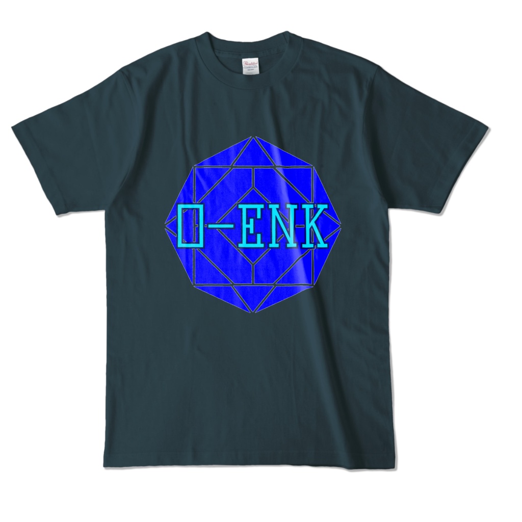 【カラーTシャツ】0-ENK ロゴ 正面 デニム (濃色)