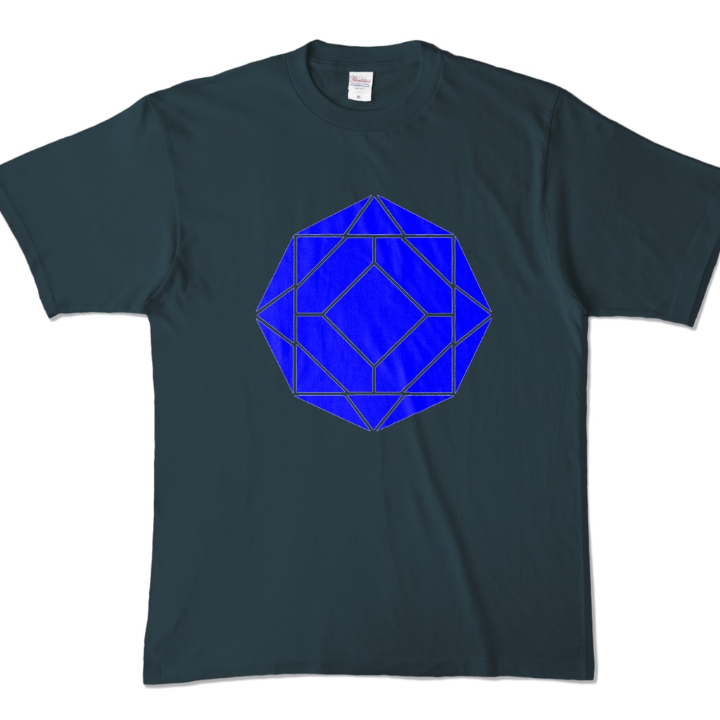 【カラーTシャツ】0-ENK ロゴ (文字なし) 正面 デニム (濃色)