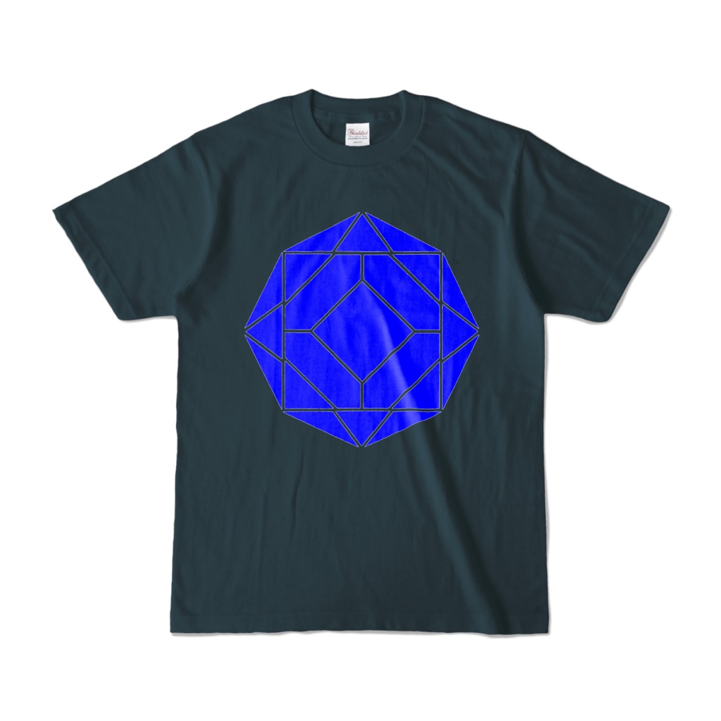 【カラーTシャツ】0-ENK ロゴ （文字なし） 正面 デニム （濃色）