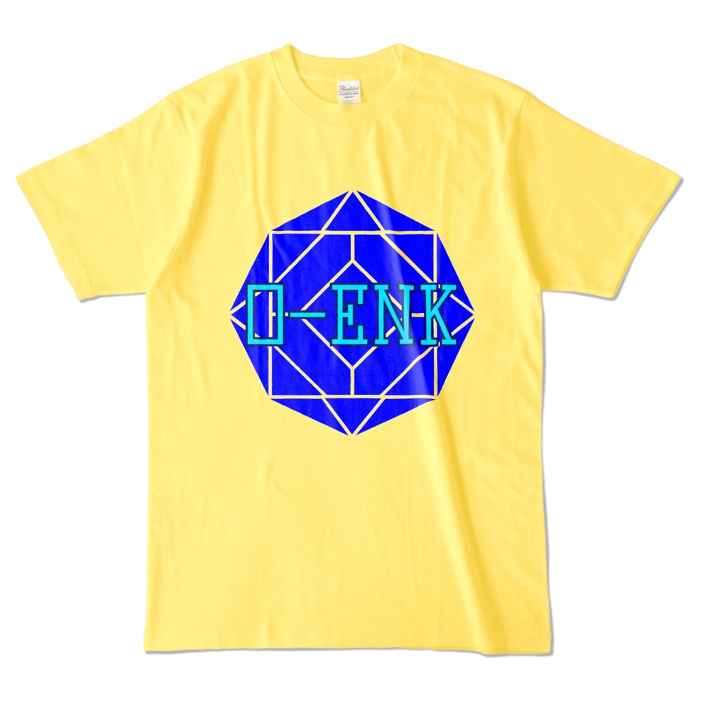 【カラーTシャツ】0-ENK ロゴ 正面 イエロー (濃色)