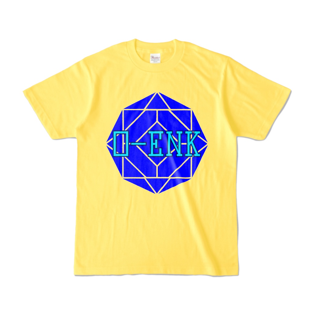 【カラーTシャツ】0-ENK ロゴ 正面 イエロー （濃色）