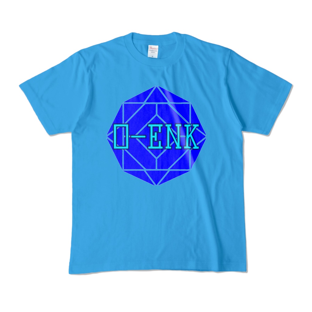 【カラーTシャツ】0-ENK ロゴ 正面 ターコイズ (濃色)