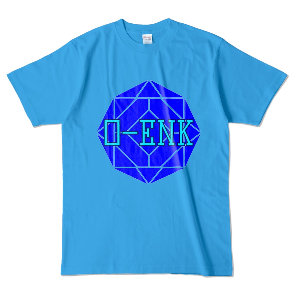 【カラーTシャツ】0-ENK ロゴ 正面 ターコイズ (濃色)