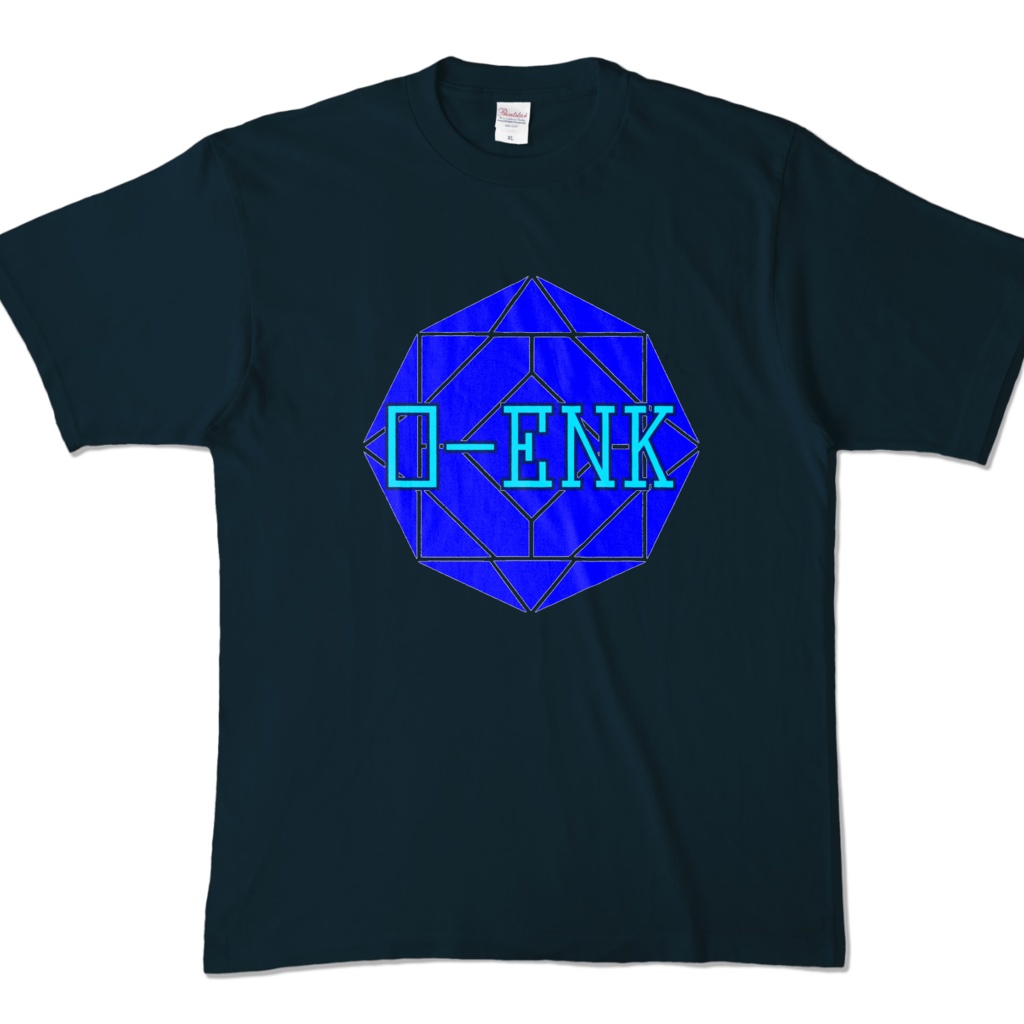 【カラーTシャツ】0-ENK ロゴ 正面 ネイビー (濃色)