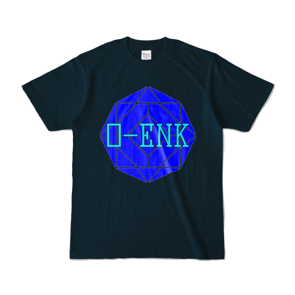 【カラーTシャツ】0-ENK ロゴ 正面 ネイビー （濃色）