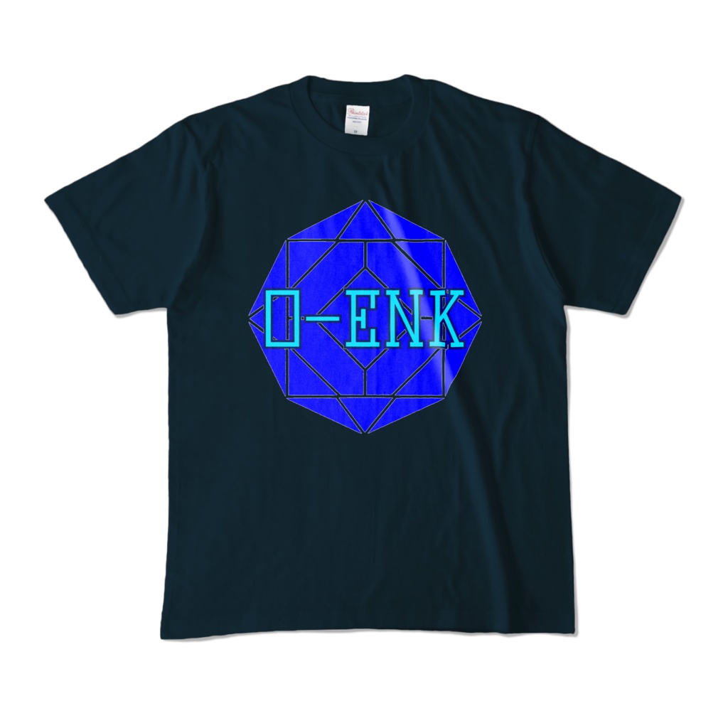 【カラーTシャツ】0-ENK ロゴ 正面 ネイビー (濃色)
