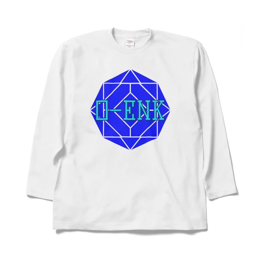 【ロングスリーブTシャツ】0-ENK ロゴ 正面 (ホワイト)