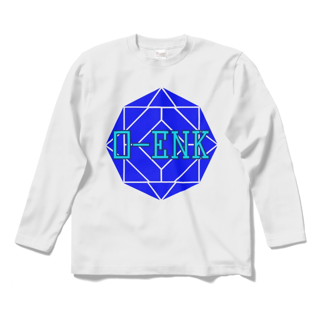 【ロングスリーブTシャツ】0-ENK ロゴ 正面 (ホワイト)