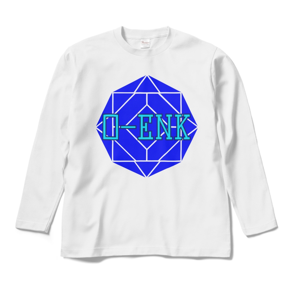 【ロングスリーブTシャツ】0-ENK ロゴ 正面 (ホワイト)