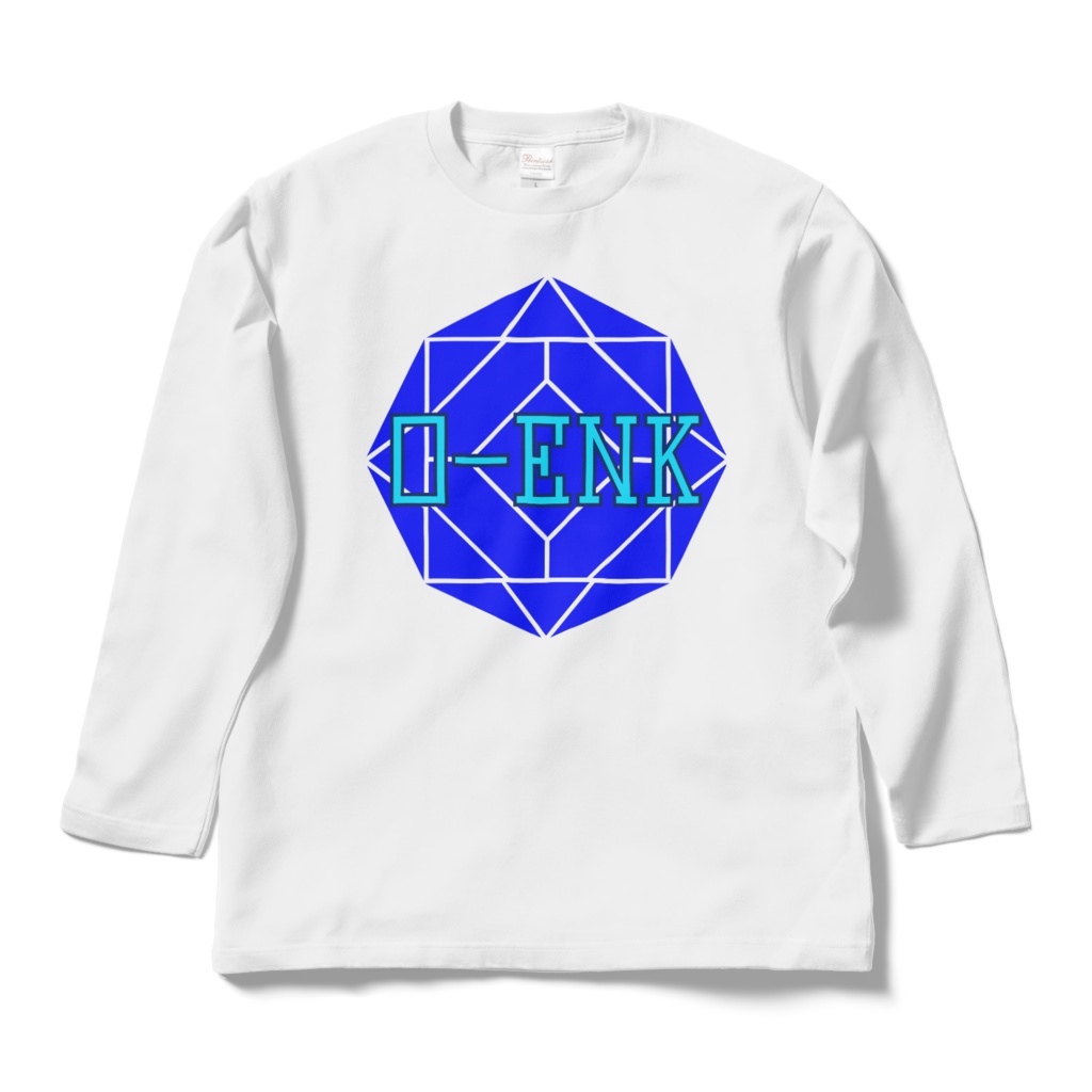 【ロングスリーブTシャツ】0-ENK ロゴ 正面 (ホワイト)