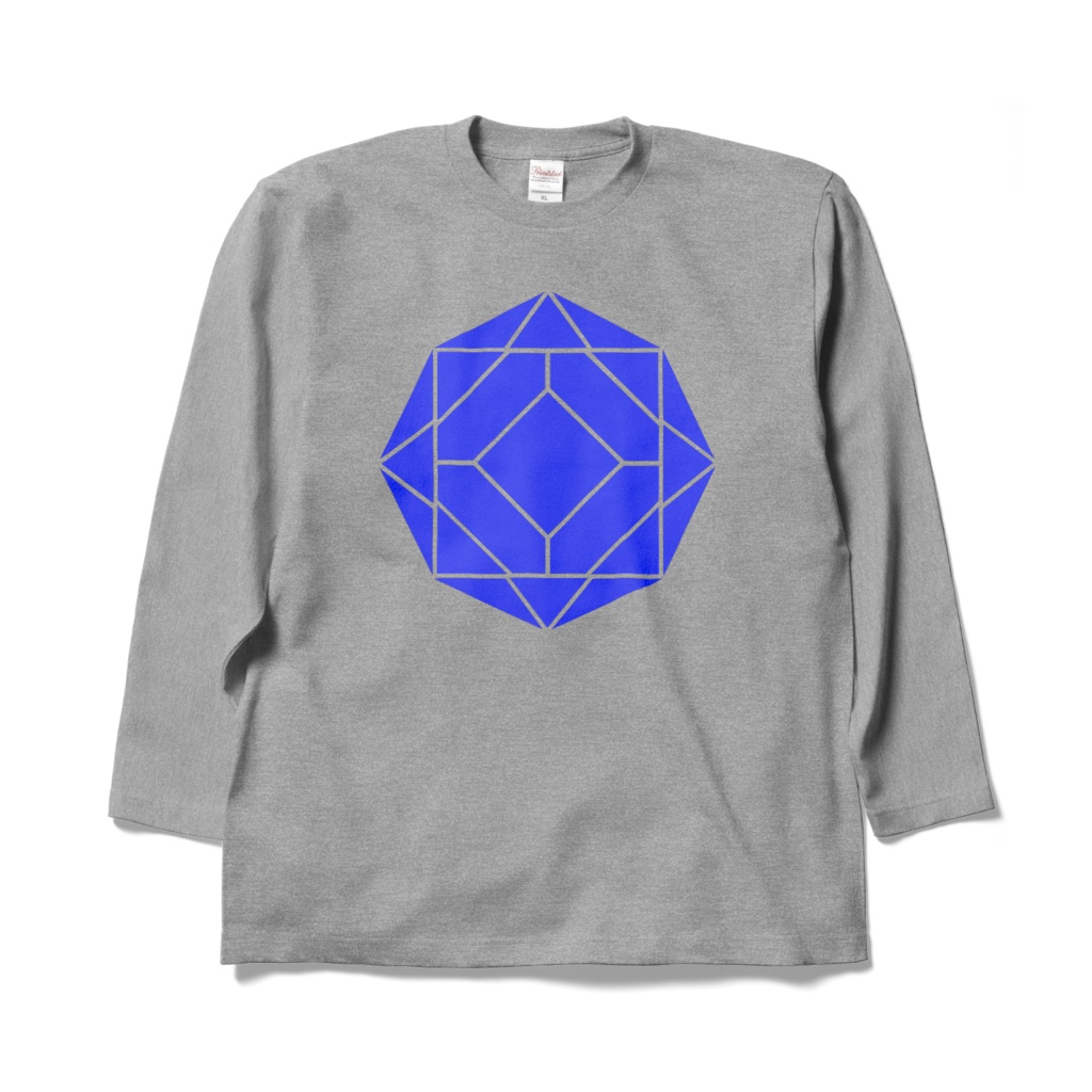 【ロングスリーブTシャツ】0-ENK ロゴ (文字なし) 正面 (杢グレー)