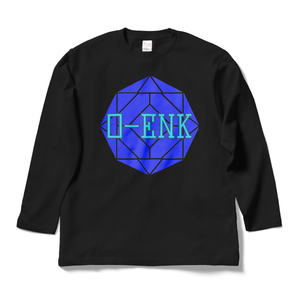 【ロングスリーブTシャツ】0-ENK ロゴ 正面 (ブラック)