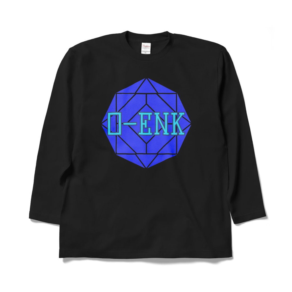 【ロングスリーブTシャツ】0-ENK ロゴ 正面 (ブラック)