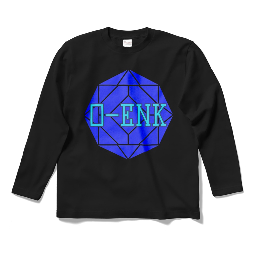 【ロングスリーブTシャツ】0-ENK ロゴ 正面 （ブラック）