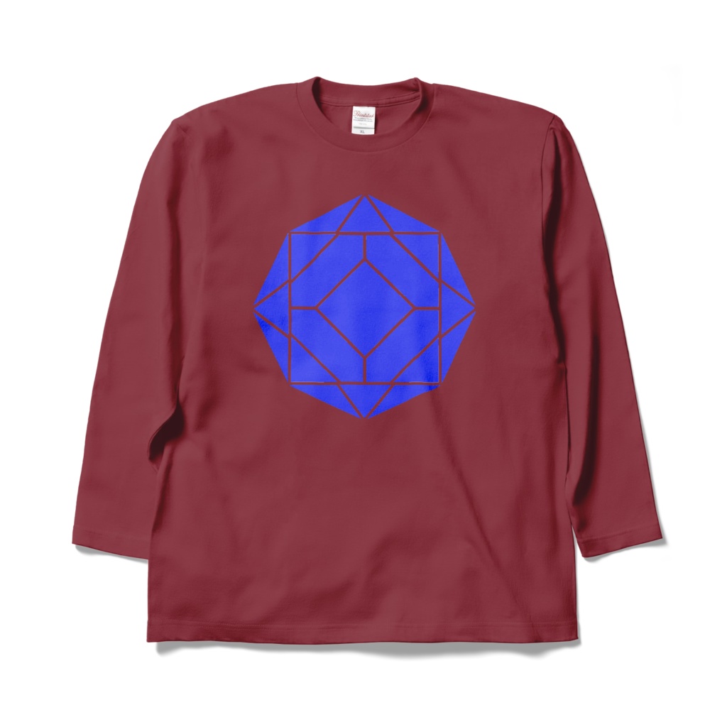 【ロングスリーブTシャツ】0-ENK ロゴ (文字なし) 正面 (バーガンディ)