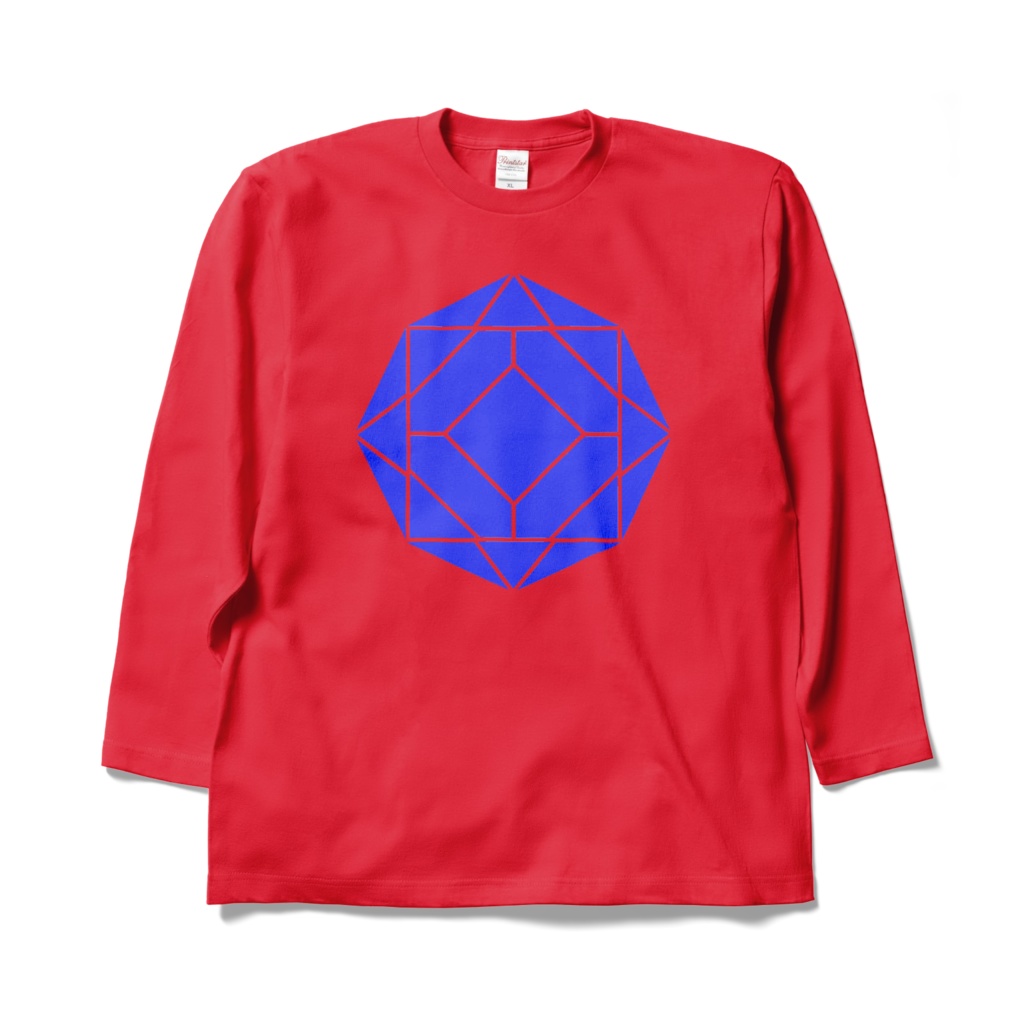 【ロングスリーブTシャツ】0-ENK ロゴ (文字なし) 正面 (レッド)