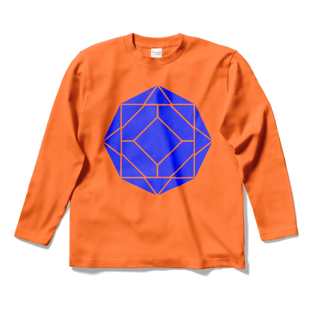 【ロングスリーブTシャツ】0-ENK ロゴ （文字なし） 正面 （オレンジ）