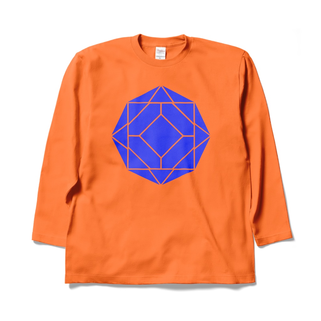 【ロングスリーブTシャツ】0-ENK ロゴ (文字なし) 正面 (オレンジ)