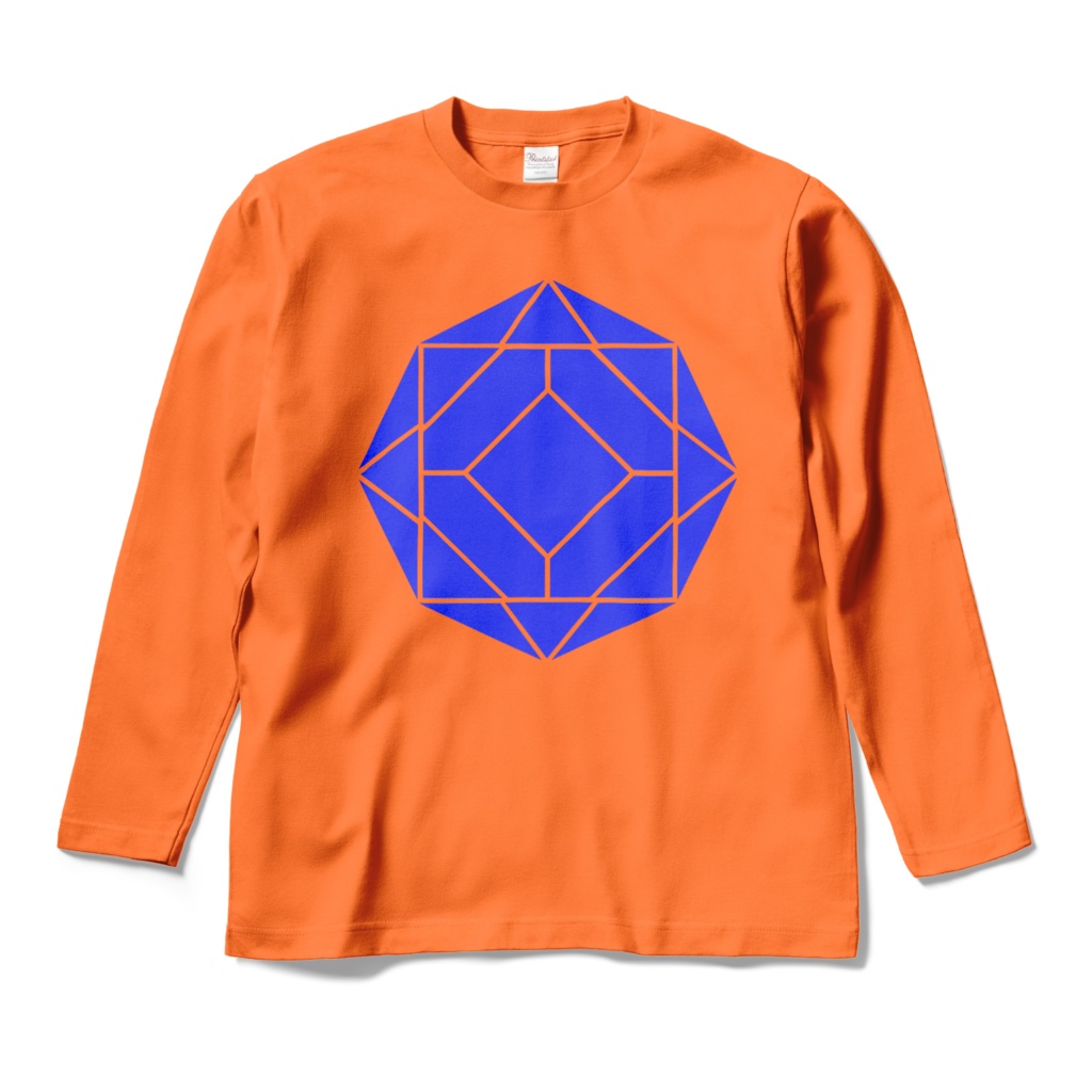 【ロングスリーブTシャツ】0-ENK ロゴ (文字なし) 正面 (オレンジ)