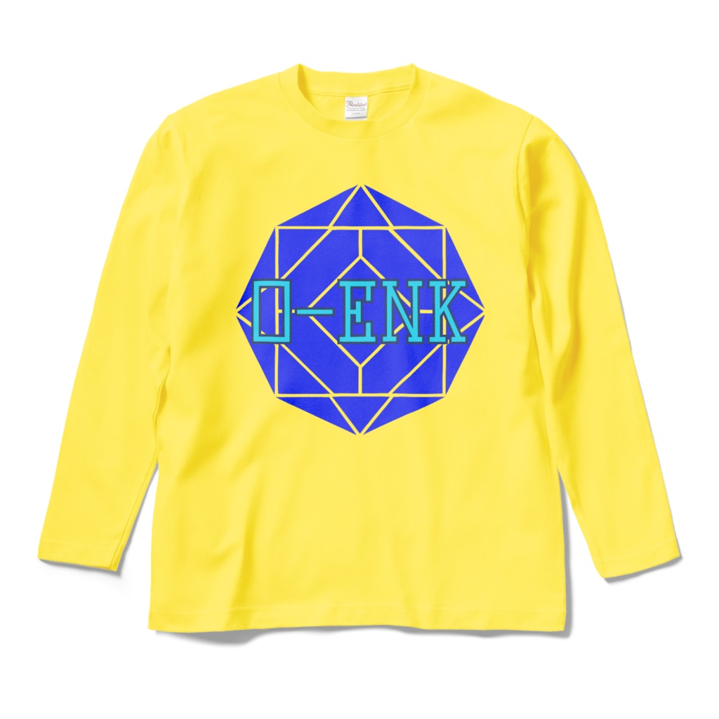 【ロングスリーブTシャツ】0-ENK ロゴ 正面 (イエロー)
