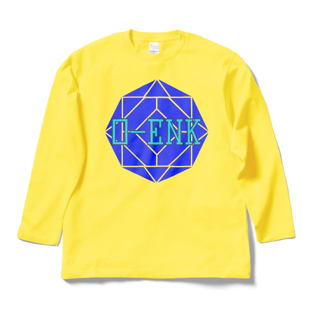 【ロングスリーブTシャツ】0-ENK ロゴ 正面 (イエロー)